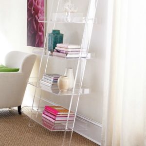 Acrylic_leaning_bookshelf from wisteria